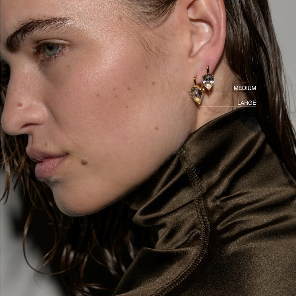 Dorsey Porter Gold Cushion Cut Earrings